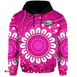 custom personalised sydney sixers cricket zip up and pullover hoodie aboriginal