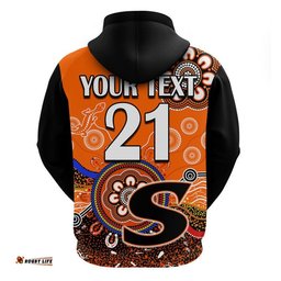 custom personalised perth scorchers zip up and pullover hoodie cricket indigenous aboriginal lizard version