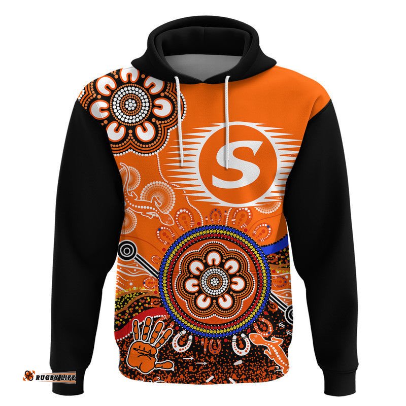 custom personalised perth scorchers zip up and pullover hoodie cricket indigenous aboriginal lizard version