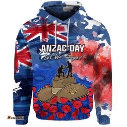 custom personalised australia anzac day zip up and pullover hoodie grunge australia flag and red poppy