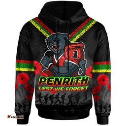 australia penrith anzac hoodie custom lest we forget hoodie