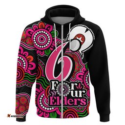 custom personalised sydney sixers cricket zip up and pullover hoodie naidoc torres strait for our elders