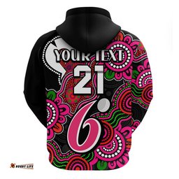 custom personalised sydney sixers cricket zip up and pullover hoodie naidoc torres strait for our elders