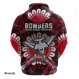 bombers football zip up and pullover hoodie boomerang indigenous dots