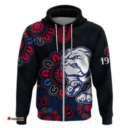 custom personalised afl western bulldogs dogs 1877 aboriginal hoodie