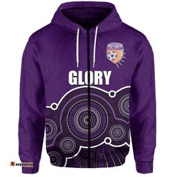 custom personalised and number perth glory football hoodie aboriginal