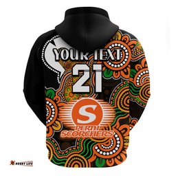 custom personalised perth scorchers cricket zip up and pullover hoodie naidoc torres strait for our elders
