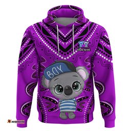 custom personalised australia valentine cute koala couple hoodie aboriginal valentine purple