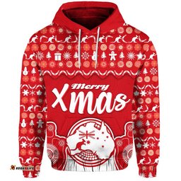 australia christmas vibe with symbol aboriginal dot painting style zip up and pullover hoodie