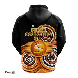 perth scorchers cricket hoodie champions bbl12 proud indigenous art