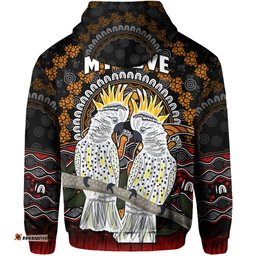 custom personalised australia valentine hoodie aboriginal couple cockatoos my love