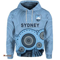 custom personalised and number sydney football hoodie aboriginal