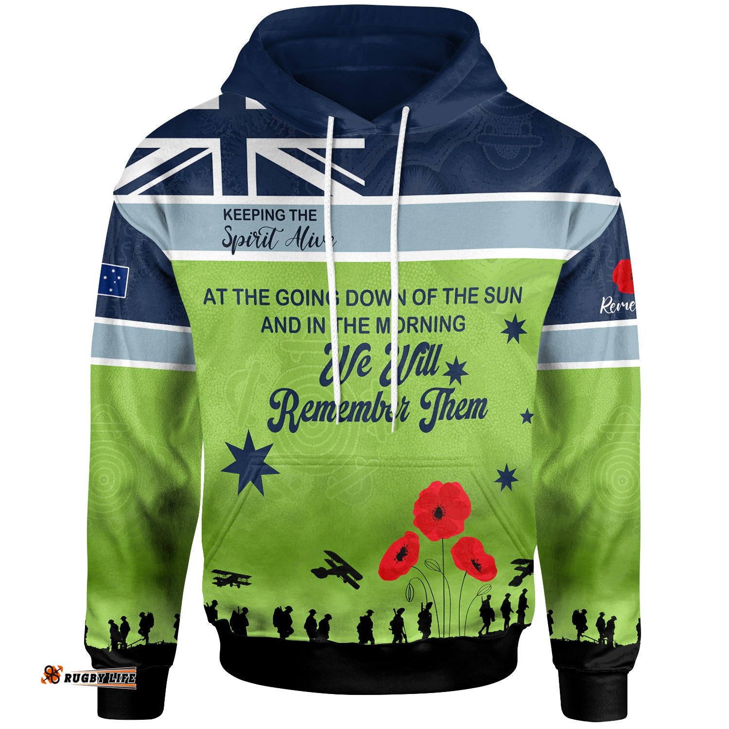 australia canberra anzac custom hoodie keeping the spirit alive hoodie