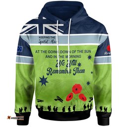 australia canberra anzac custom hoodie keeping the spirit alive hoodie