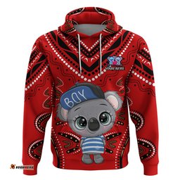 custom personalised australia valentine cute koala couple hoodie aboriginal valentine red