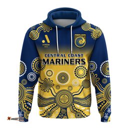central coast football hoodie a league men mariners 2004 indigenous gradient style