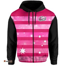 custom text and number sydney sixers cricket hoodie galaxy star simple ver02
