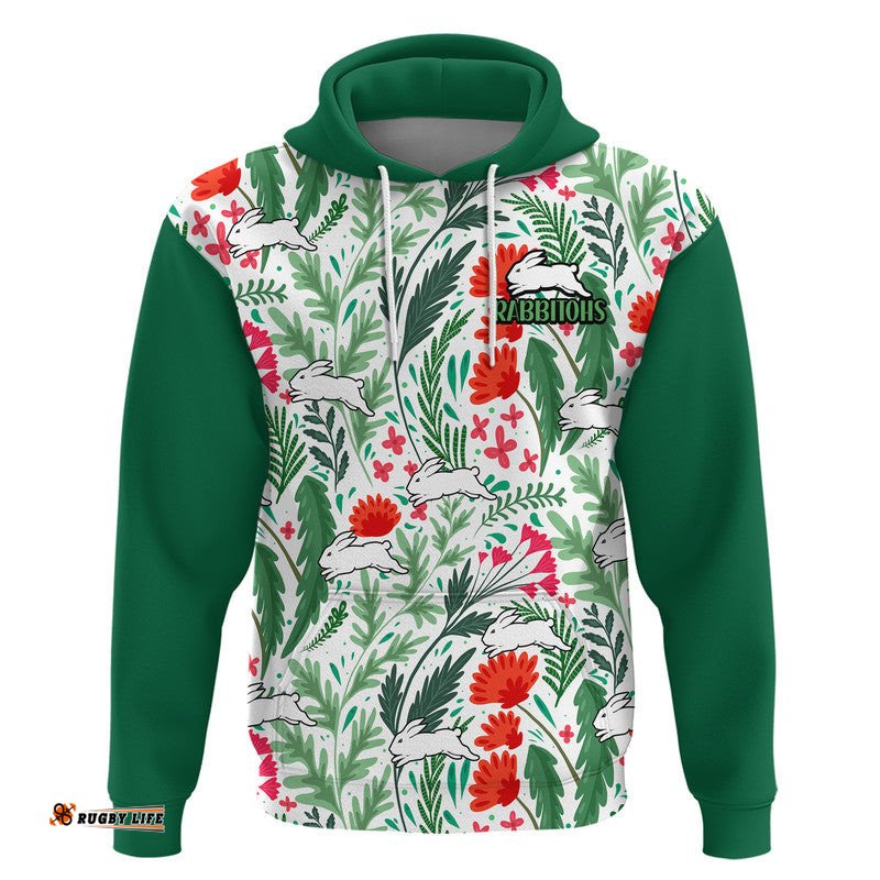 custom personalised rabbitohs poppy flowers field zip up and pullover hoodie
