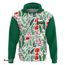 custom personalised rabbitohs poppy flowers field zip up and pullover hoodie