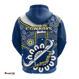 cowboys rugby hoodie indigenous art