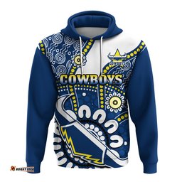 cowboys rugby hoodie indigenous art
