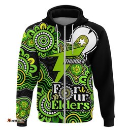 sydney thunder cricket zip up and pullover hoodie naidoc torres strait for our elders