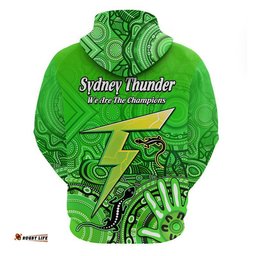 sydney thunder cricket champions zip up and pullover hoodie lizard indigenous aboriginal