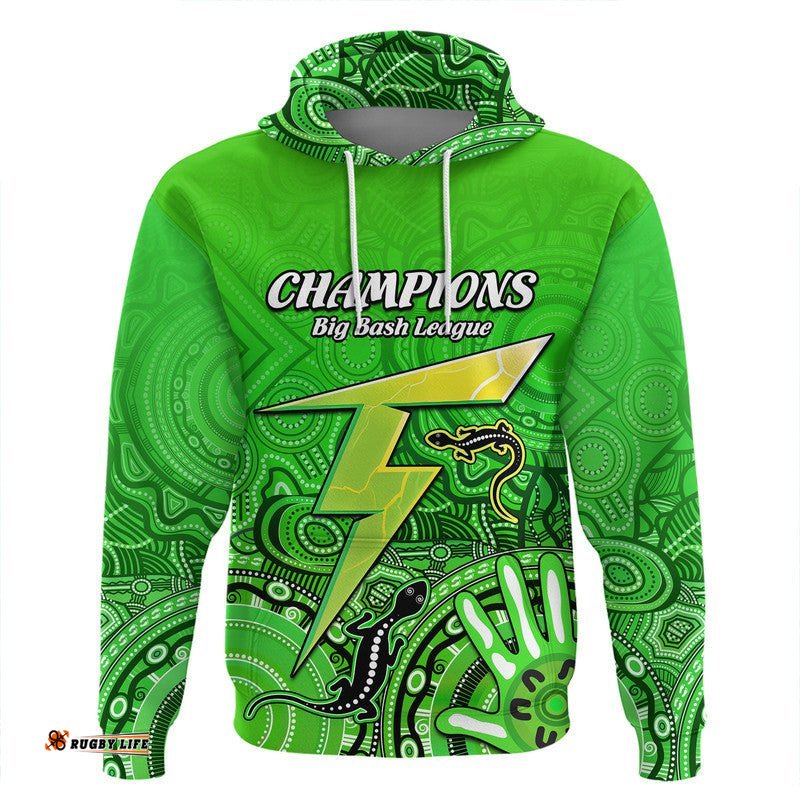 sydney thunder cricket champions zip up and pullover hoodie lizard indigenous aboriginal
