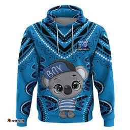 custom personalised australia valentine cute koala couple hoodie aboriginal valentine blue