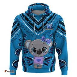 custom personalised australia valentine cute koala couple hoodie aboriginal valentine blue