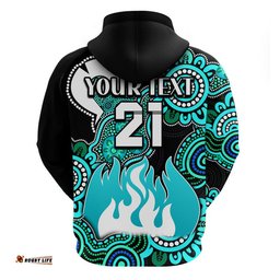 custom personalised brisbane heat cricket zip up and pullover hoodie naidoc torres strait for our elders