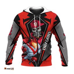 custom personalised dragons rugby hoodie mascot st george illawarra since 1998 cool skull