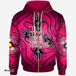 national reconciliation week custom hoodie celebrate indigenous history and culture "be brave make change" hoodie