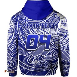 custom personalised and number bulldogs all over hoodie tribal style