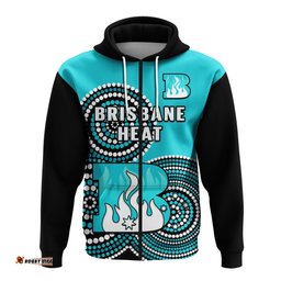 custom text and number brisbane heat cricket hoodie champions bbl12 proud indigenous art