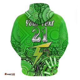custom personalised sydney thunder cricket champions zip up and pullover hoodie lizard indigenous aboriginal