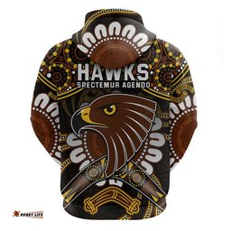 hawks football zip up and pullover hoodie boomerang indigenous dots