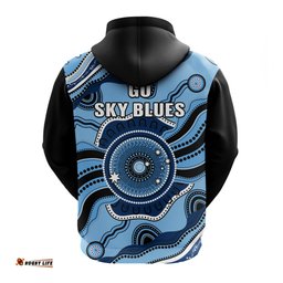 sydney football hoodie aboriginal go sky blues art