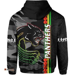panthers rugby anzac hoodie aboriginal mix poppy camouflage black