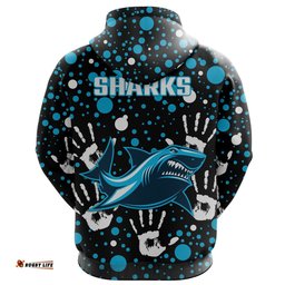sharks rugby indigenous hoodie minimalism version