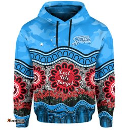 custom text and number adelaide strikers cricket anzac hoodie poppy aboriginal camouflage