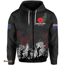 custom personalised anzac day hoodie rosemary in heart