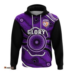 custom text and number perth glory football hoodie dot painting style