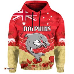 custom text and number dolphins rugby hoodie anzac day lest we forget