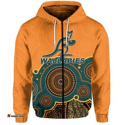 custom personalised and number australia rugby wallabies hoodie aboriginal
