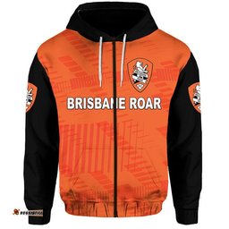 custom personalised brisbane roar zip up and pullover hoodie soccer club original style orange