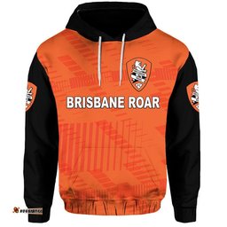 custom personalised brisbane roar zip up and pullover hoodie soccer club original style orange