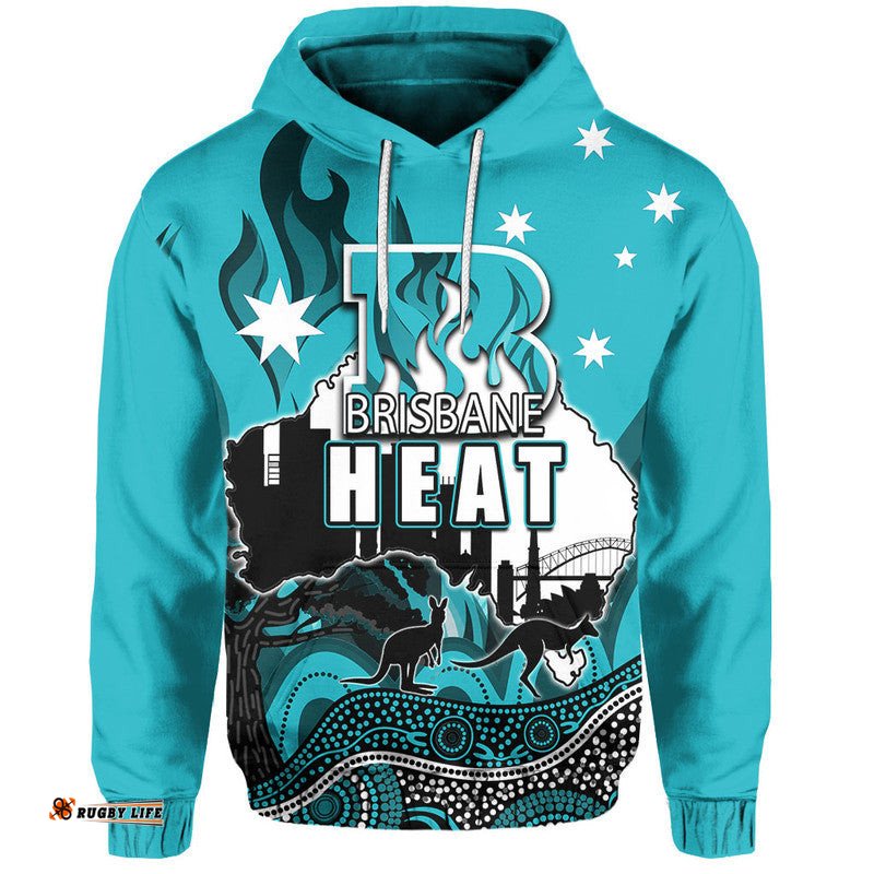 custom personalised and number happy australia day brisbane heat hoodie