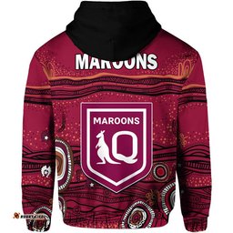 qld maroons rugby zip up and pullover hoodie indigenous