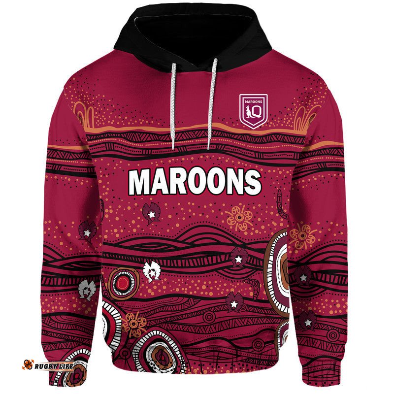 qld maroons rugby zip up and pullover hoodie indigenous